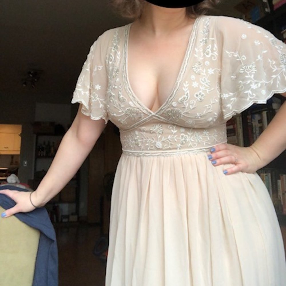 BHLDN Fresna Dress in Oyster